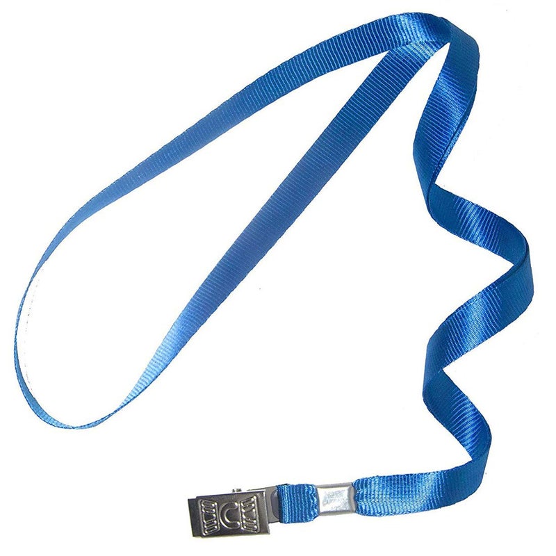 Bird Fiy Blue Lanyards 100 Pack 34" Premium Lanyard Bulldog Clips Bulk Nylon Flat Lanyard with Badge Clip - Image 3